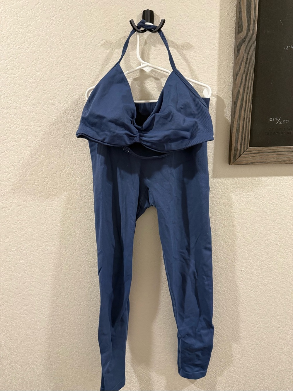Women's Blue Halter matching set Legging Style